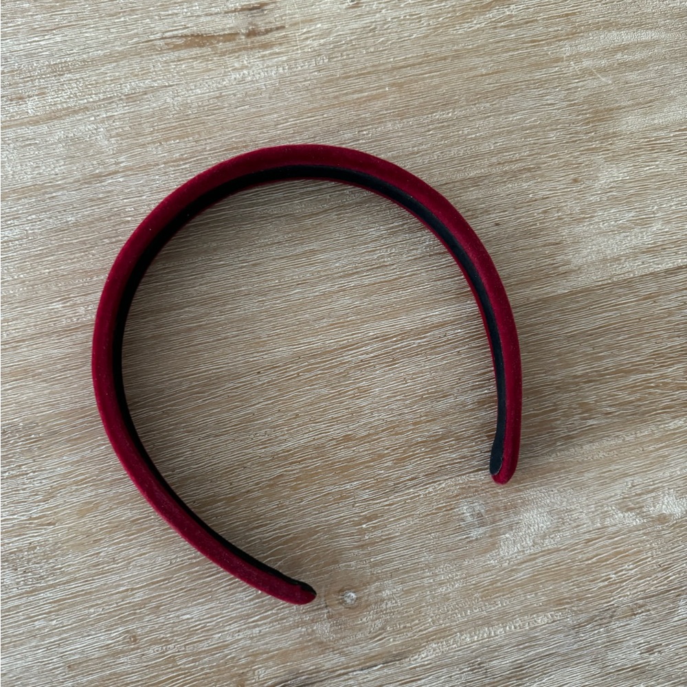 Red velvet headband